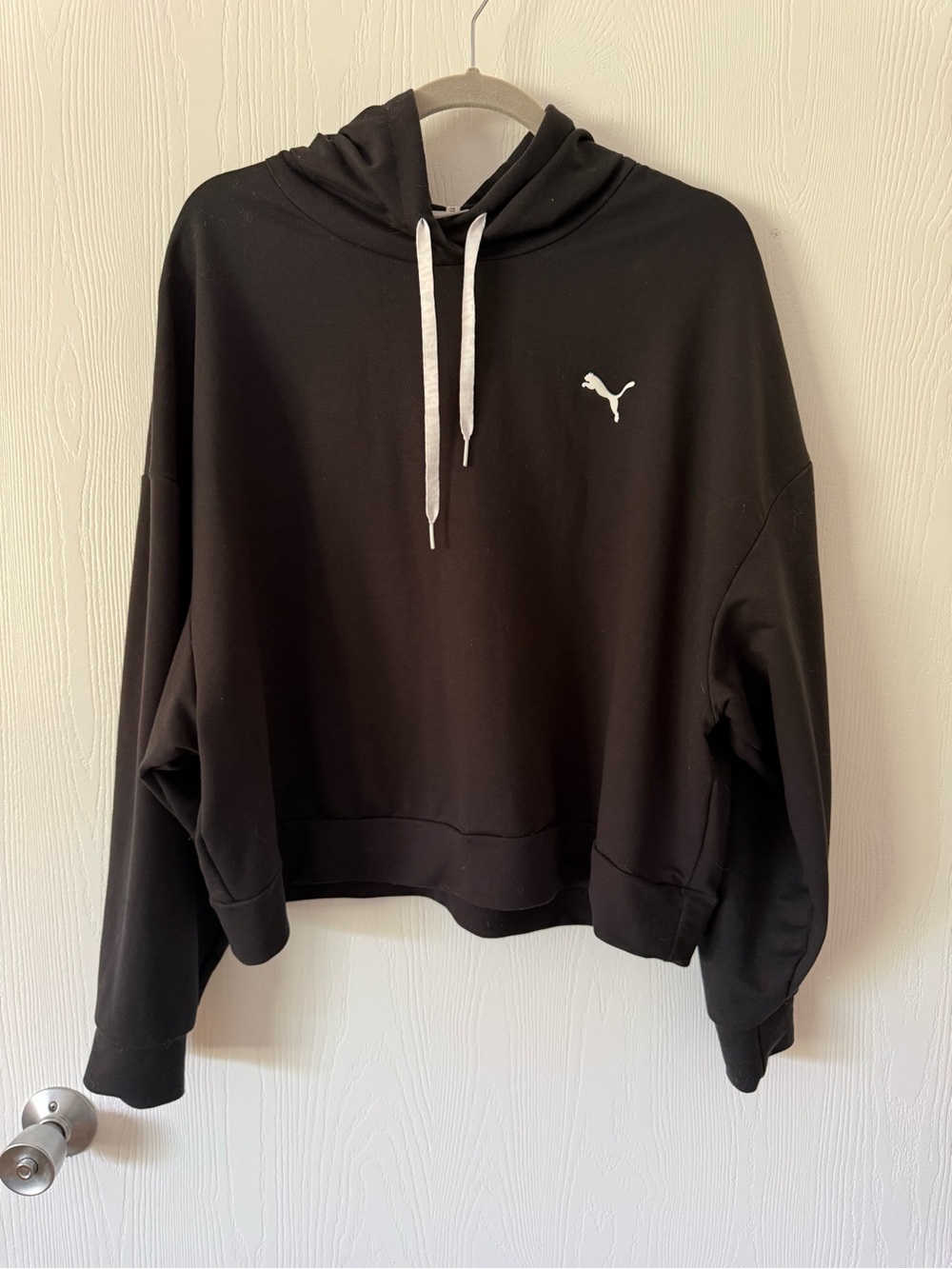 Puma Black Cropped Hoodie